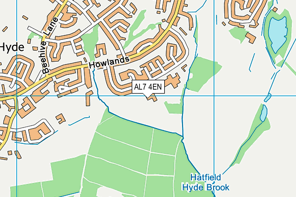 AL7 4EN map - OS VectorMap District (Ordnance Survey)