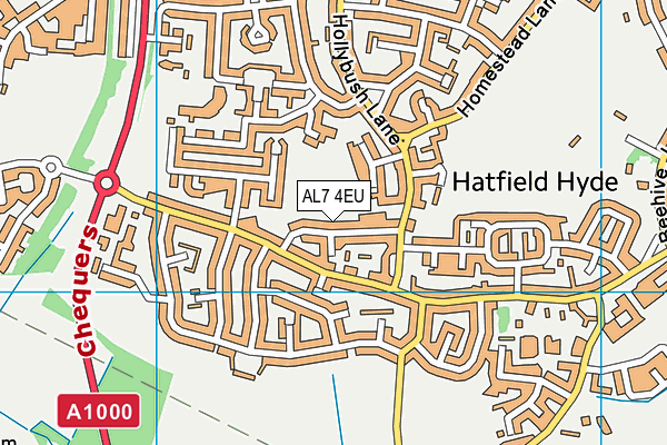 AL7 4EU map - OS VectorMap District (Ordnance Survey)