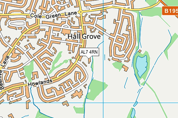 AL7 4RN map - OS VectorMap District (Ordnance Survey)