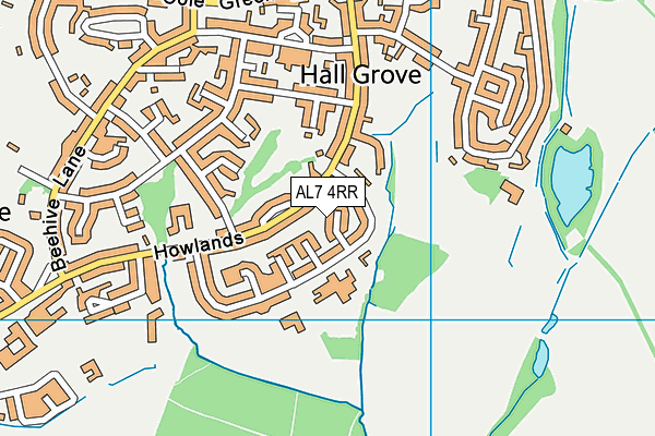 AL7 4RR map - OS VectorMap District (Ordnance Survey)