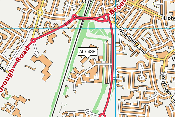 AL7 4SP map - OS VectorMap District (Ordnance Survey)