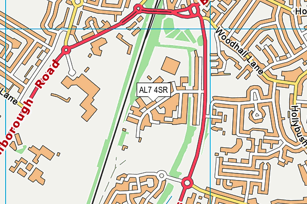 AL7 4SR map - OS VectorMap District (Ordnance Survey)