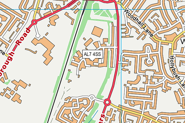 AL7 4SS map - OS VectorMap District (Ordnance Survey)