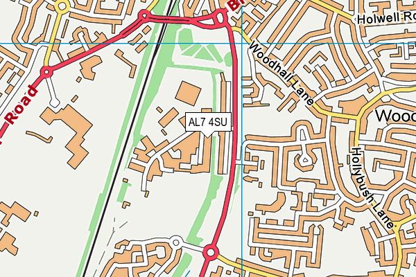 AL7 4SU map - OS VectorMap District (Ordnance Survey)