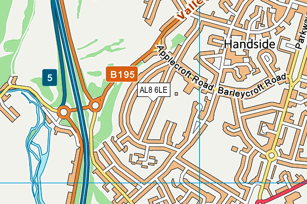AL8 6LE map - OS VectorMap District (Ordnance Survey)