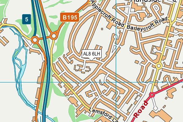 AL8 6LH map - OS VectorMap District (Ordnance Survey)