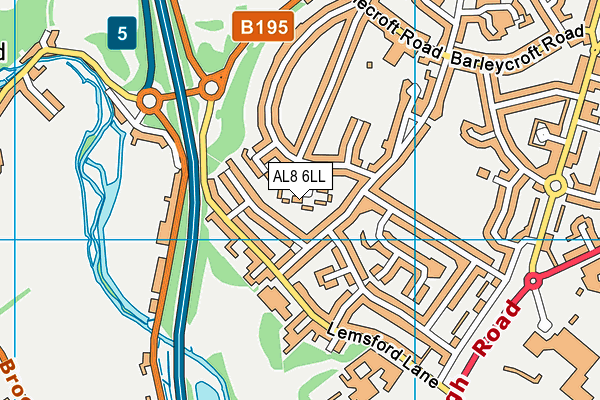 AL8 6LL map - OS VectorMap District (Ordnance Survey)