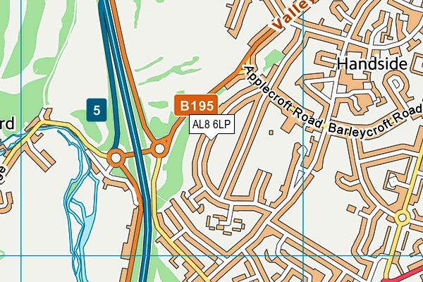 AL8 6LP map - OS VectorMap District (Ordnance Survey)
