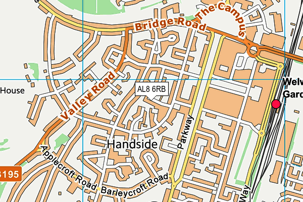 AL8 6RB map - OS VectorMap District (Ordnance Survey)