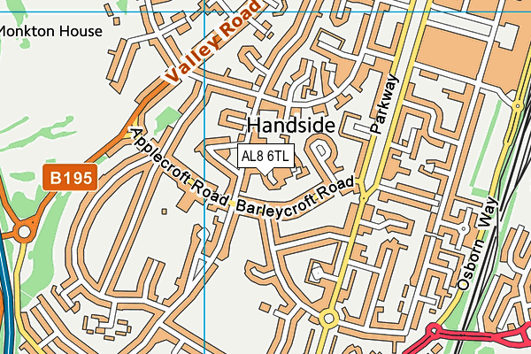 AL8 6TL map - OS VectorMap District (Ordnance Survey)