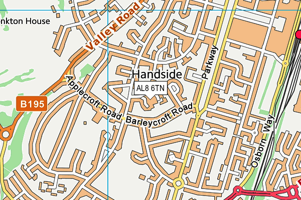 AL8 6TN map - OS VectorMap District (Ordnance Survey)