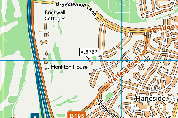 AL8 7BP map - OS VectorMap District (Ordnance Survey)