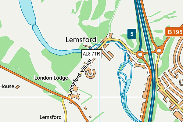 St John's Voluntary Aided Church of England Primary School, Lemsford map (AL8 7TR) - OS VectorMap District (Ordnance Survey)