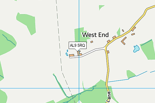 AL9 5RQ map - OS VectorMap District (Ordnance Survey)