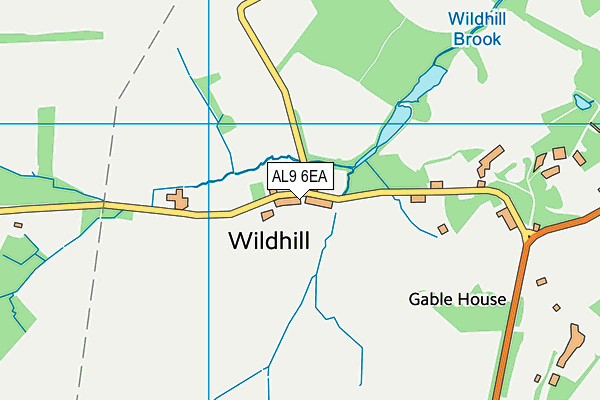 AL9 6EA map - OS VectorMap District (Ordnance Survey)