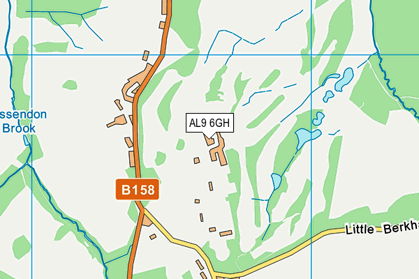 AL9 6GH map - OS VectorMap District (Ordnance Survey)