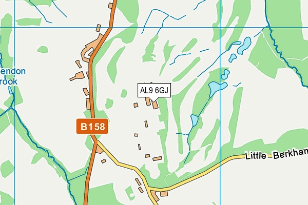 AL9 6GJ map - OS VectorMap District (Ordnance Survey)