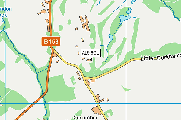 AL9 6GL map - OS VectorMap District (Ordnance Survey)