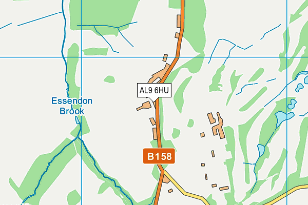 AL9 6HU map - OS VectorMap District (Ordnance Survey)