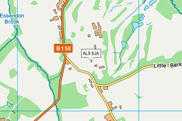 AL9 6JA map - OS VectorMap District (Ordnance Survey)