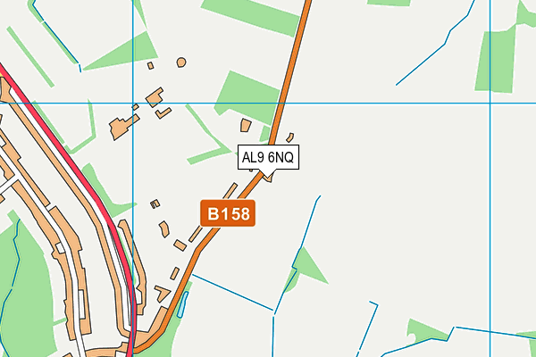 AL9 6NQ map - OS VectorMap District (Ordnance Survey)