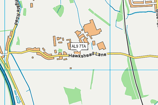 Royal Veterinary College map (AL9 7TA) - OS VectorMap District (Ordnance Survey)