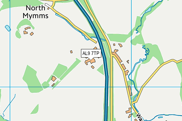 North Mymms Cricket Club map (AL9 7TP) - OS VectorMap District (Ordnance Survey)
