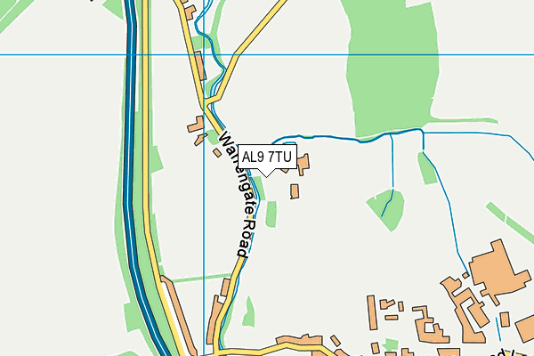 AL9 7TU map - OS VectorMap District (Ordnance Survey)