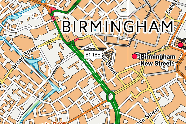 B1 1BE map - OS VectorMap District (Ordnance Survey)