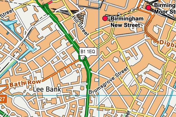 The Vault (Birmingham Lgbt Centre) map (B1 1EQ) - OS VectorMap District (Ordnance Survey)
