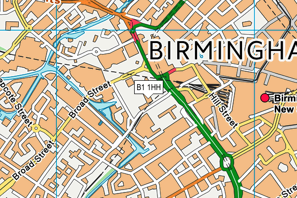 B1 1HH map - OS VectorMap District (Ordnance Survey)