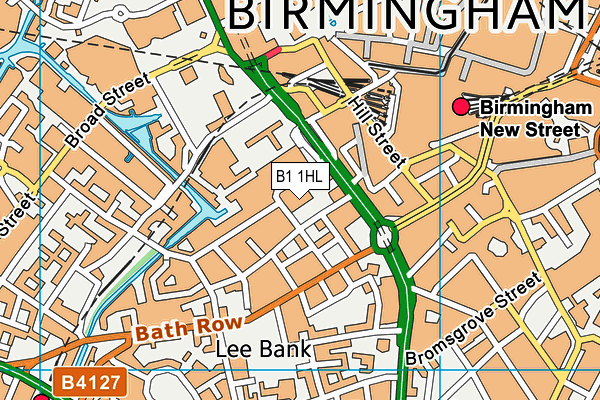 B1 1HL map - OS VectorMap District (Ordnance Survey)