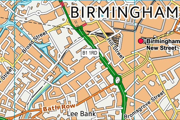 Le Petit Spa (Birmingham) map (B1 1RD) - OS VectorMap District (Ordnance Survey)
