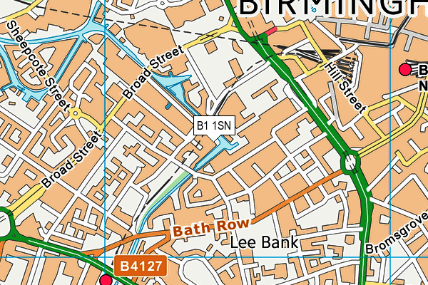 B1 1SN map - OS VectorMap District (Ordnance Survey)