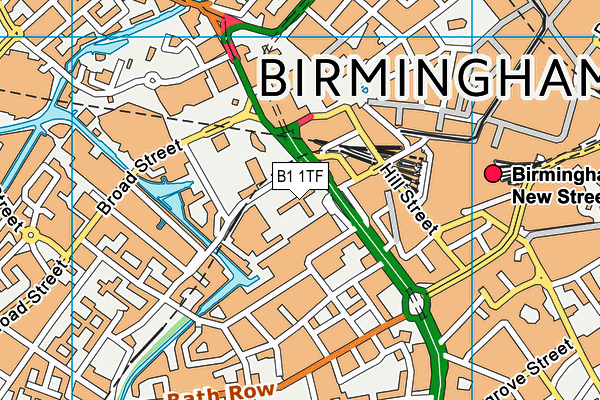B1 1TF map - OS VectorMap District (Ordnance Survey)