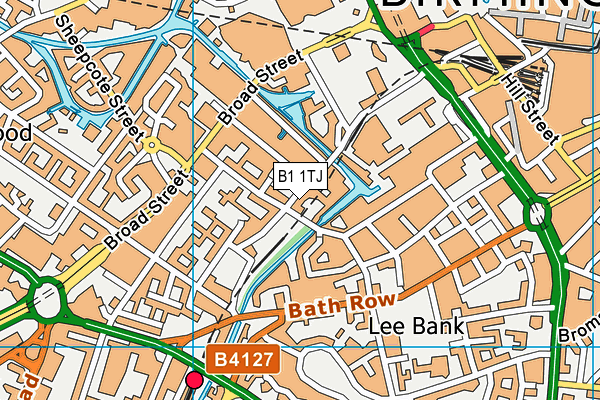 B1 1TJ map - OS VectorMap District (Ordnance Survey)