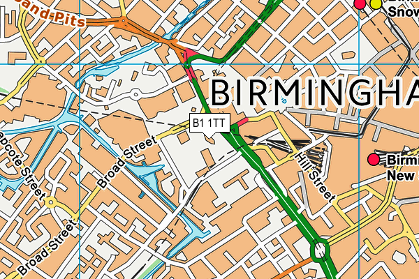 B1 1TT map - OS VectorMap District (Ordnance Survey)