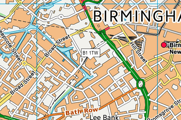 B1 1TW map - OS VectorMap District (Ordnance Survey)