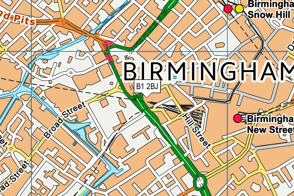B1 2BJ map - OS VectorMap District (Ordnance Survey)