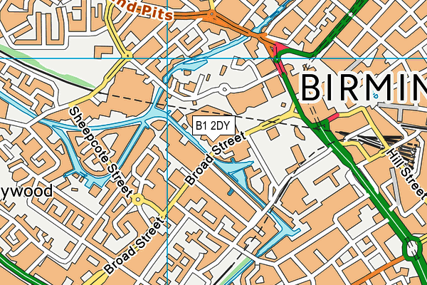 B1 2DY map - OS VectorMap District (Ordnance Survey)