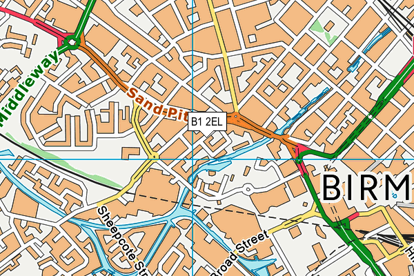 B1 2EL map - OS VectorMap District (Ordnance Survey)