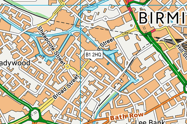 B1 2HQ map - OS VectorMap District (Ordnance Survey)