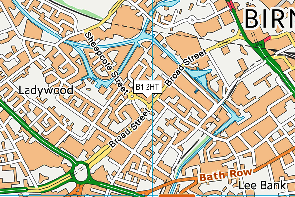 B1 2HT map - OS VectorMap District (Ordnance Survey)