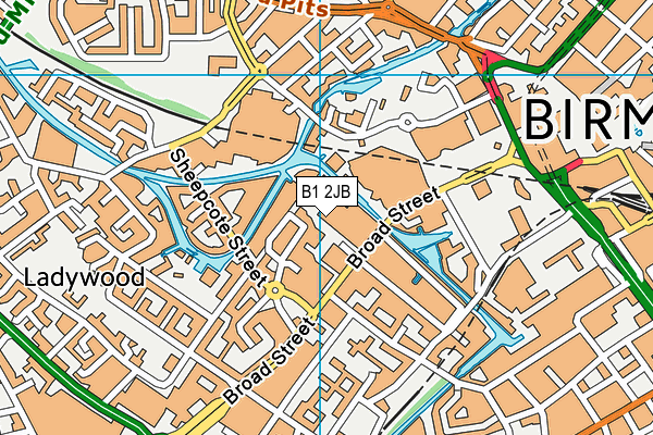 B1 2JB map - OS VectorMap District (Ordnance Survey)