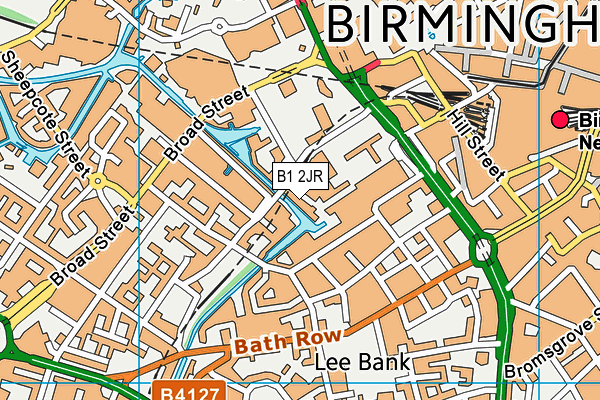 B1 2JR map - OS VectorMap District (Ordnance Survey)