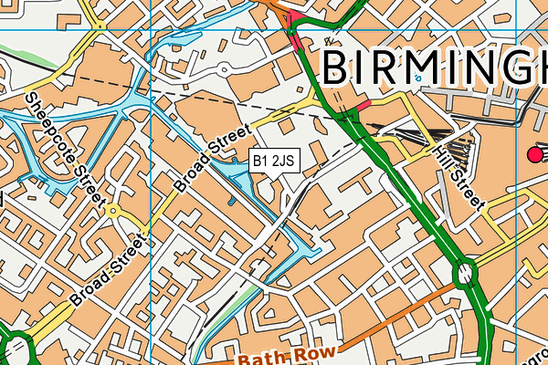 B1 2JS map - OS VectorMap District (Ordnance Survey)