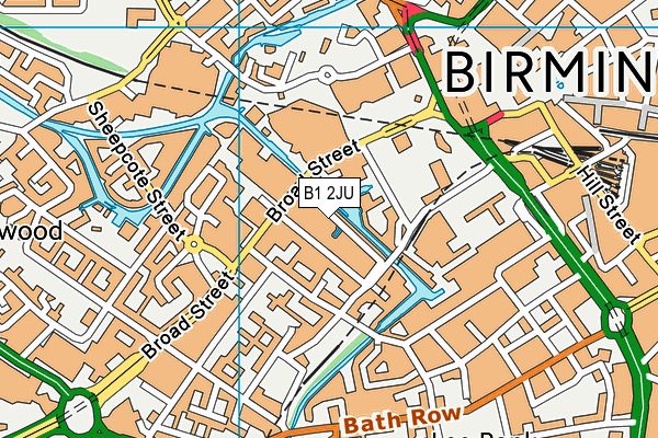 B1 2JU map - OS VectorMap District (Ordnance Survey)