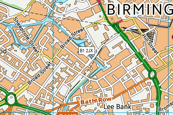 B1 2JX map - OS VectorMap District (Ordnance Survey)