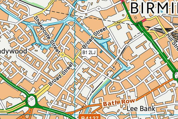 B1 2LJ map - OS VectorMap District (Ordnance Survey)