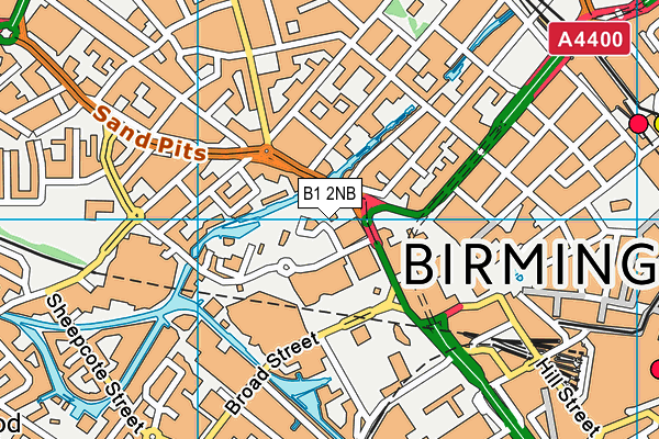 B1 2NB map - OS VectorMap District (Ordnance Survey)